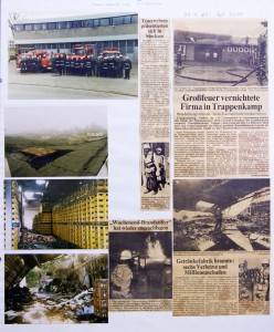 _IMG_4846 Im Archiv der Wehr finden sich auch Berichte über das Einsatzgeschehen, wie die über den Großbrand bei Hansa Mineralbrunnen 1989.