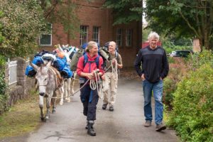 Bei dem Großharrieer Landwirt Carsten Röpke mussten Helena Kågemark und Carlo Magnani mit ihren Eseln Aurora Alba und Toni nicht zweimal fragen, als sie Quartier für die Wandrer suchten. "Wir treffen so viele hilfsbereite Menschen", dankten die Wanderer. 