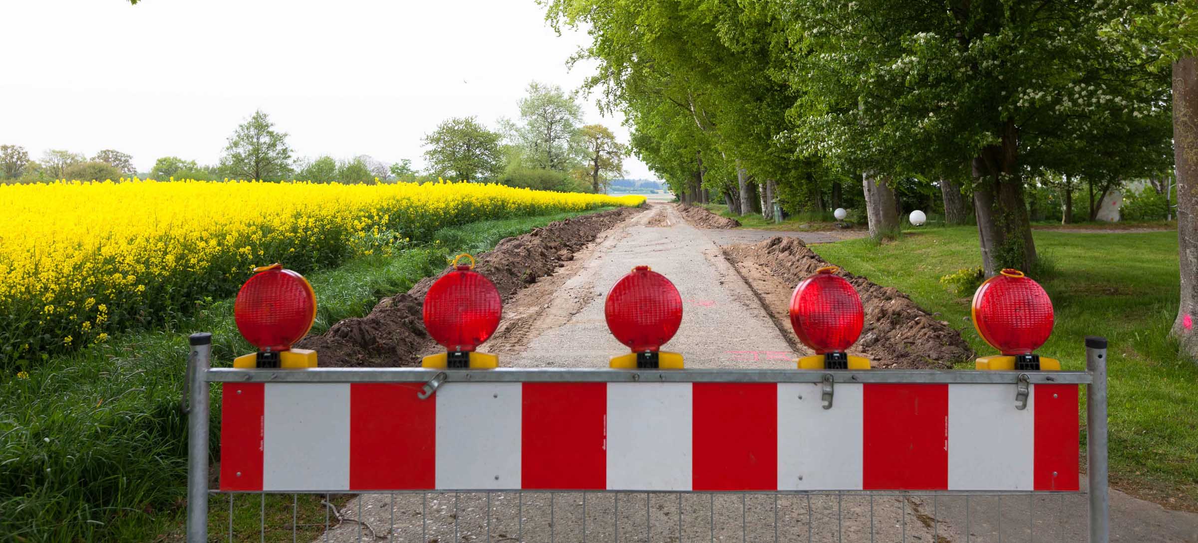 In Schillsdorf, Großharrie und Tasdorf sorgen Wegebauarbeiten für Sperrungen