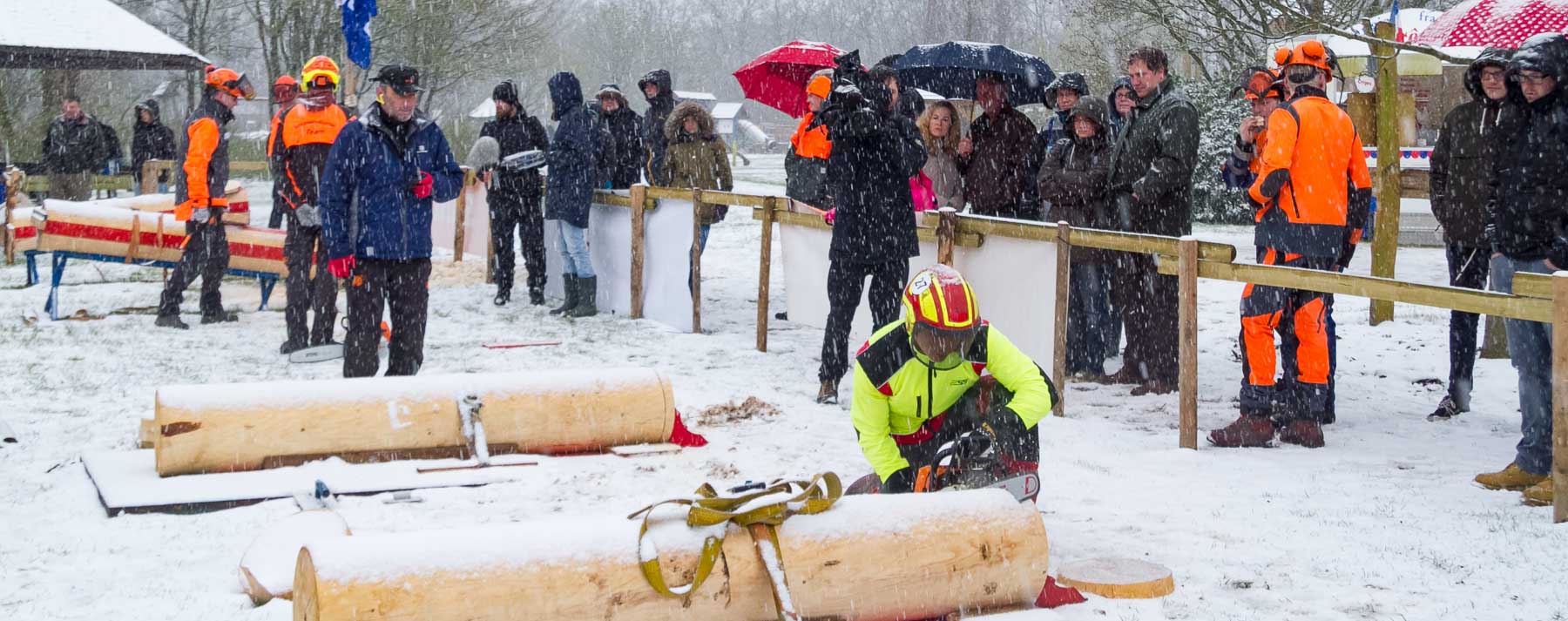 Frischlingsfest und Waldarbeitsmeisterschaften fanden im Schnee statt