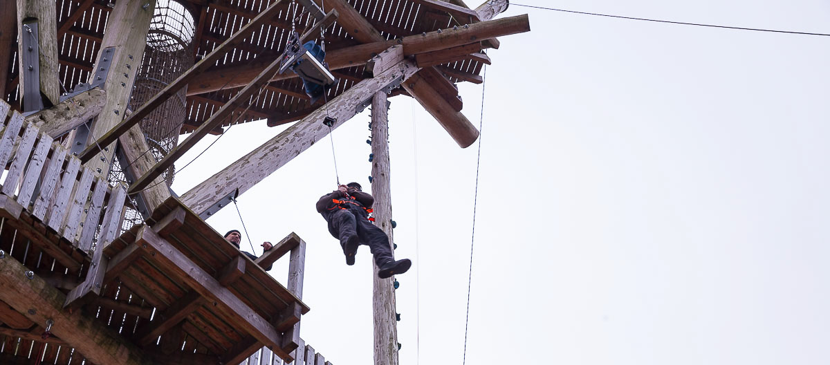 Neustart am Trappenkamper Teamtower. Ab März wird der Kletterturm im Erlebniswald unter neuer Regie geführt