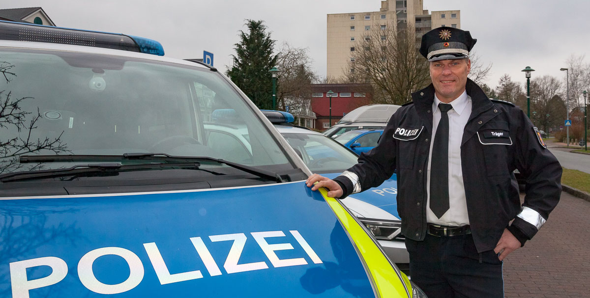 Wachwechsel im Polizeirevier Trappenkamp. Marc-Stefan Träger ist neuer Revierleiter.