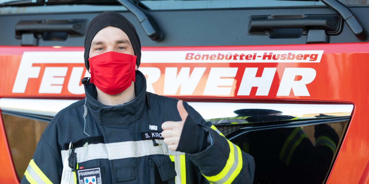 Bönebütteler nähen „Schutzmasken“ für die Feuerwehr.